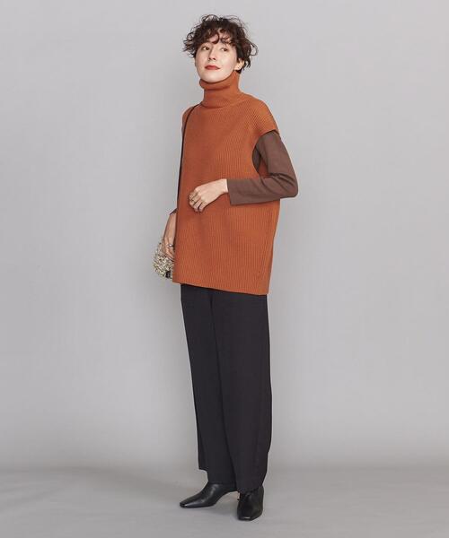 AURALEE（オーラリー）の「＜AURALEE＞リブタートルネック ベスト Ψ（ベスト・レディース・オレンジ/ベージュ・1）」の7枚目の写真