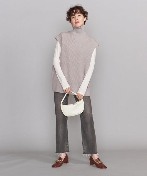 AURALEE（オーラリー）の「＜AURALEE＞リブタートルネック ベスト Ψ（ベスト・レディース・オレンジ/ベージュ・1）」の9枚目の写真