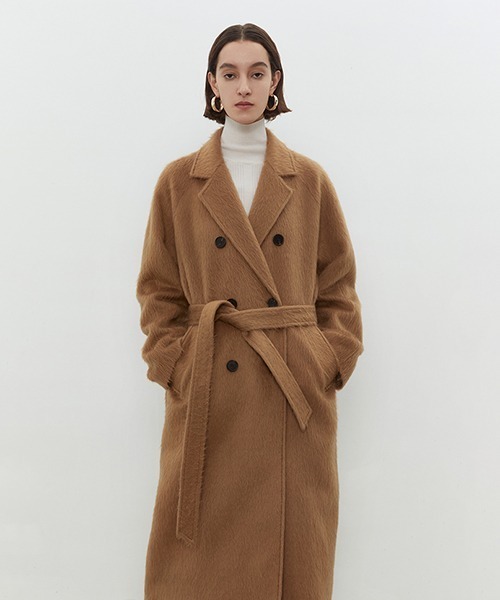 UNSPOKEN（アンスポクン）の「【UNSPOKEN】Double breasted mid-length coat UD20W051（その他アウター・レディース・ブラウン・M/S）」の3枚目の写真