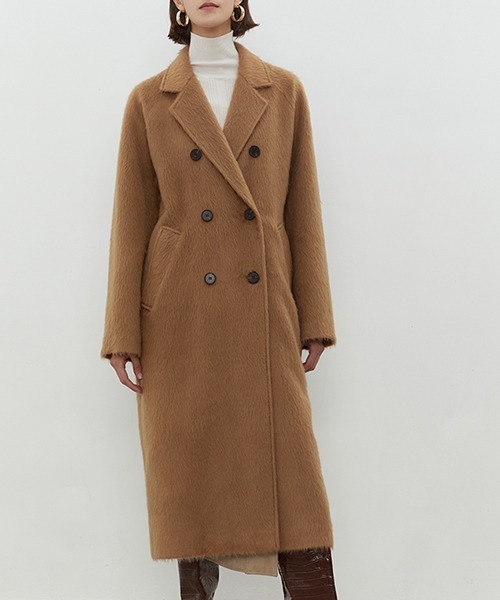 UNSPOKEN（アンスポクン）の「【UNSPOKEN】Double breasted mid-length coat UD20W051（その他アウター・レディース・ブラウン・M/S）」の5枚目の写真