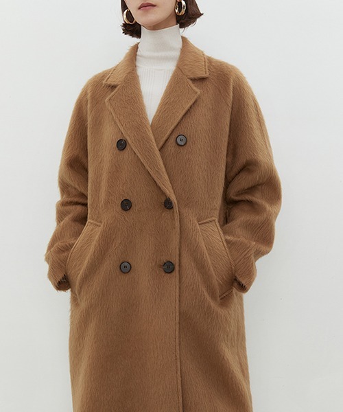 UNSPOKEN（アンスポクン）の「【UNSPOKEN】Double breasted mid-length coat UD20W051（その他アウター・レディース・ブラウン・M/S）」の6枚目の写真