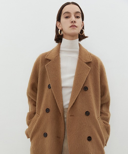 UNSPOKEN（アンスポクン）の「【UNSPOKEN】Double breasted mid-length coat UD20W051（その他アウター・レディース・ブラウン・M/S）」の7枚目の写真