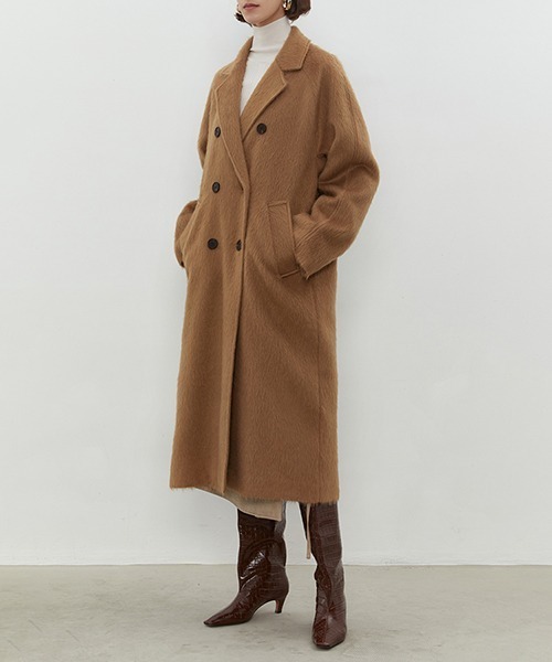 UNSPOKEN（アンスポクン）の「【UNSPOKEN】Double breasted mid-length coat UD20W051（その他アウター・レディース・ブラウン・M/S）」の10枚目の写真