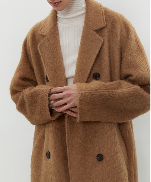 UNSPOKEN（アンスポクン）の「【UNSPOKEN】Double breasted mid-length coat UD20W051（その他アウター・レディース・ブラウン・M/S）」の12枚目の写真