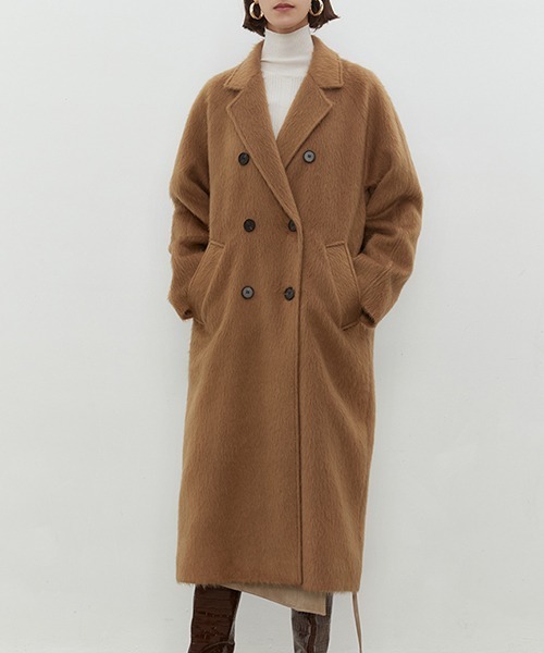 UNSPOKEN（アンスポクン）の「【UNSPOKEN】Double breasted mid-length coat UD20W051（その他アウター・レディース・ブラウン・M/S）」の2枚目の写真