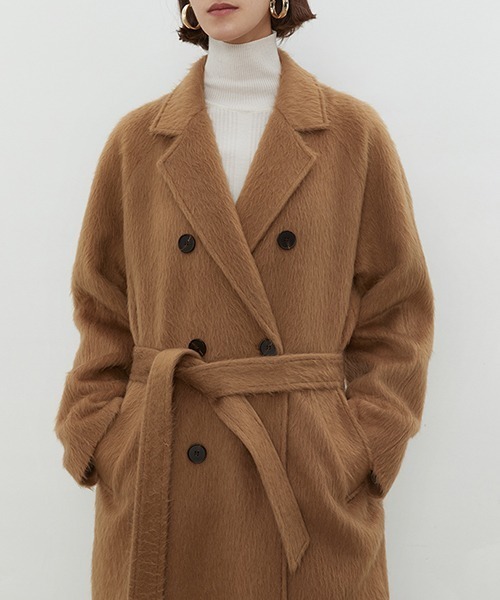 UNSPOKEN（アンスポクン）の「【UNSPOKEN】Double breasted mid-length coat UD20W051（その他アウター・レディース・ブラウン・M/S）」の21枚目の写真