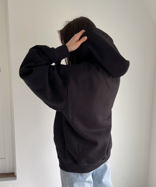 muahmuah（ムーアムーア）の「【muah muah/ムーアムーア】BALANCE MUAHLOGO OVERFIT HOODIE（パーカー・レディース・グレー/インディゴブルー/ブルー/クリーム/ラベンダー/ブラック・FREE）」の10枚目の写真