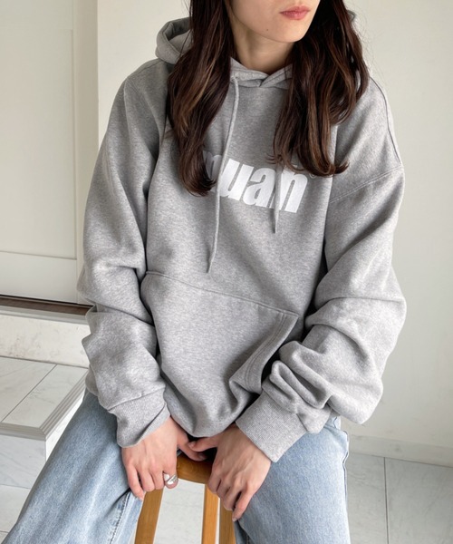 muahmuah（ムーアムーア）の「【muah muah/ムーアムーア】BALANCE MUAHLOGO OVERFIT HOODIE（パーカー・レディース・グレー/インディゴブルー/ブルー/クリーム/ラベンダー/ブラック・FREE）」の15枚目の写真