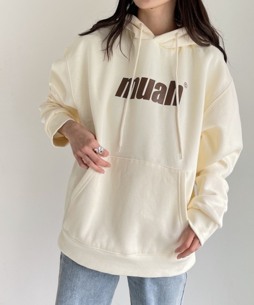 muahmuah（ムーアムーア）の「【muah muah/ムーアムーア】BALANCE MUAHLOGO OVERFIT HOODIE（パーカー・レディース・グレー/インディゴブルー/ブルー/クリーム/ラベンダー/ブラック・FREE）」の21枚目の写真