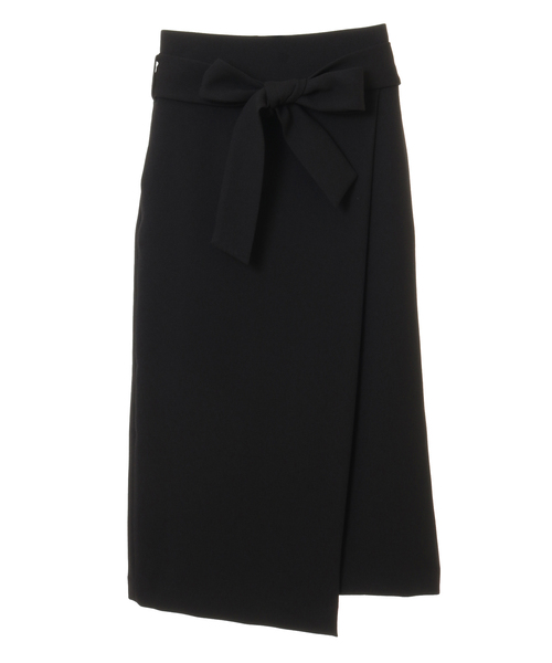 Tiara（ティアラ）の「ラップ風セミタイトスカート（スカート・レディース・ブラック/グリーン/キャメル・M/S）」の2枚目の写真