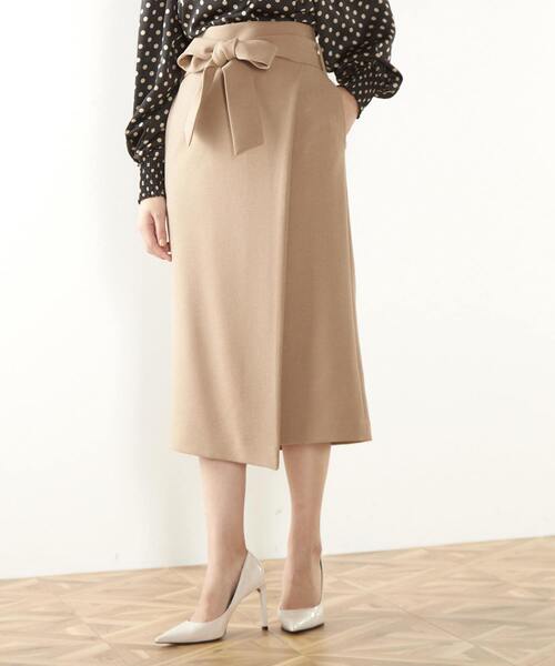 Tiara（ティアラ）の「ラップ風セミタイトスカート（スカート・レディース・ブラック/グリーン/キャメル・M/S）」の4枚目の写真