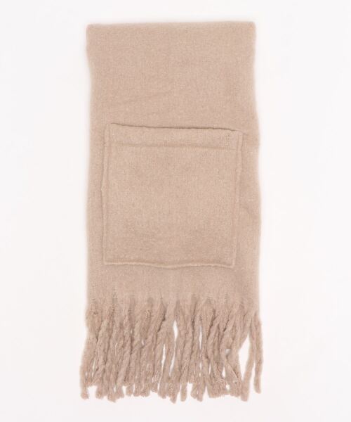 KOBE LETTUCE（コウベレタス）の「2wayフリンジ大判ストール（ストール/ショール・レディース・ブラック/ライトベージュ/アイボリー/ブラウン・FREE）」の10枚目の写真