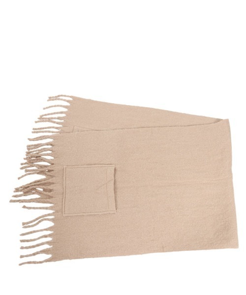 KOBE LETTUCE（コウベレタス）の「2wayフリンジ大判ストール（ストール/ショール・レディース・ブラック/ライトベージュ/アイボリー/ブラウン・FREE）」の14枚目の写真