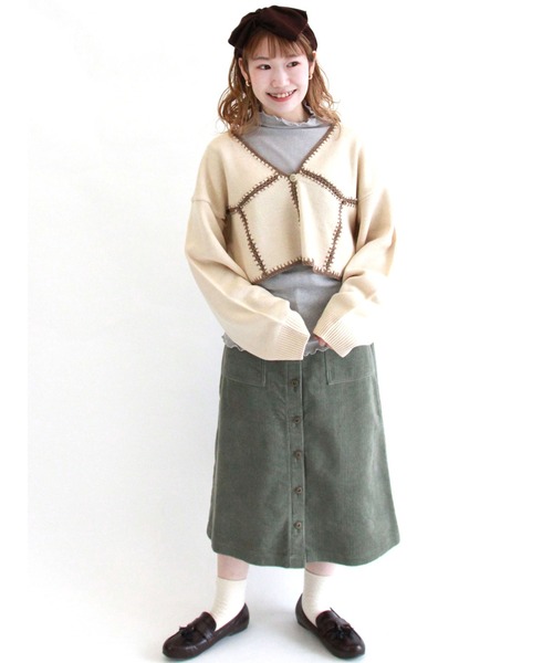 ehka sopo（エヘカソポ）の「シアーボトルネックTシャツ（Tシャツ/カットソー・レディース・オフホワイト/グレー/ブラック・ﾌﾘ-）」の12枚目の写真