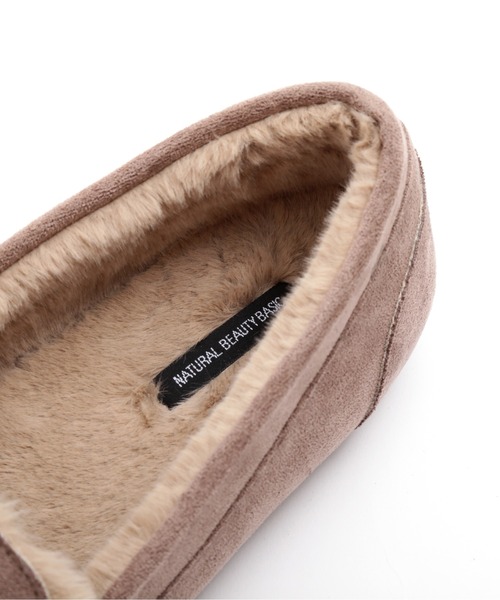 NATURAL BEAUTY BASIC（ナチュラルビューティーベーシック）の「ボアモカシン（モカシン/デッキシューズ・レディース・ブラック/グレー系その他/ベージュ・LARGE/MEDIUM/SMALL）」の12枚目の写真