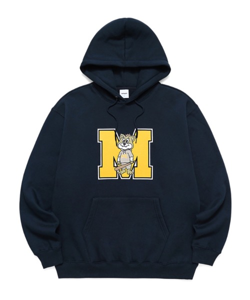 MAHAGRID(マハグリッド)の「A'GEM/9 × .kom『mahagrid/マハグリッド』JIMMY M LOGO HOODIE/ジミー Mロゴ プルオーバーパーカー(パーカー・メンズ・ブラック/グレー/ネイビー・M/L)」の3枚目の写真