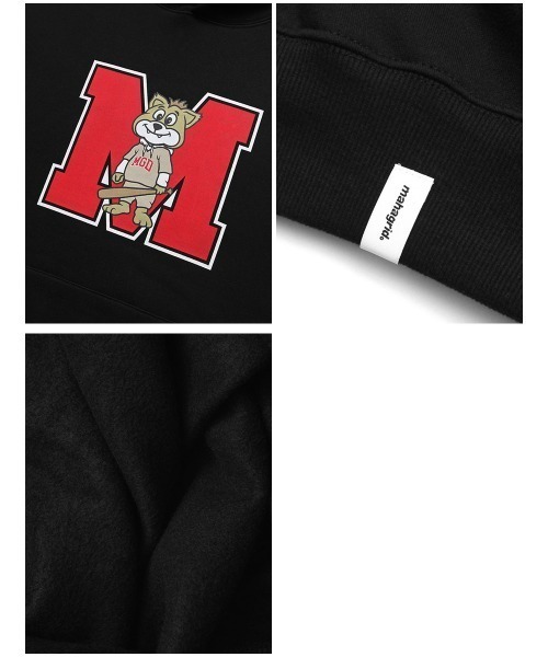 A'GEM/9 × .kom『mahagrid/マハグリッド』JIMMY M LOGO HOODIE/ジミー