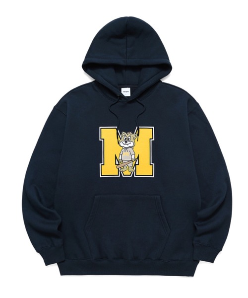 MAHAGRID(マハグリッド)の「A'GEM/9 × .kom『mahagrid/マハグリッド』JIMMY M LOGO HOODIE/ジミー Mロゴ プルオーバーパーカー(パーカー・メンズ・ブラック/グレー/ネイビー・M/L)」の14枚目の写真