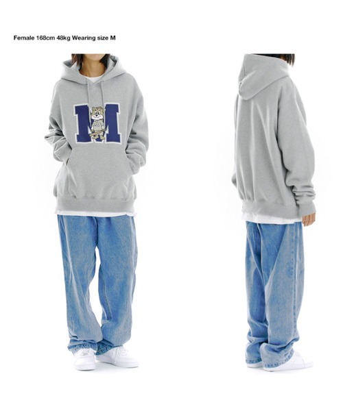 MAHAGRID(マハグリッド)の「A'GEM/9 × .kom『mahagrid/マハグリッド』JIMMY M LOGO HOODIE/ジミー Mロゴ プルオーバーパーカー(パーカー・メンズ・ブラック/グレー/ネイビー・M/L)」の12枚目の写真