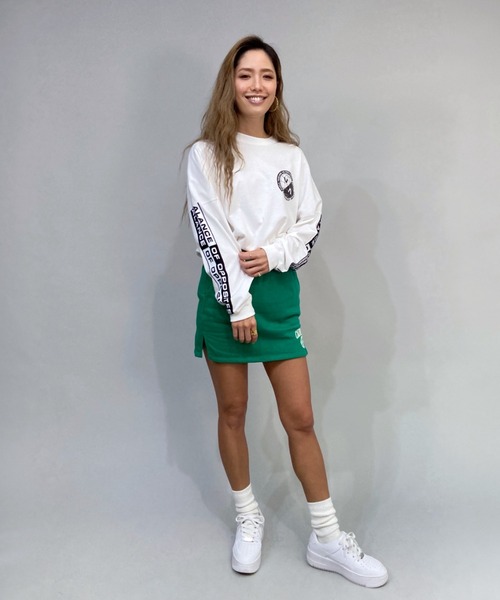 RVCA(ルーカ)の「RVCA/ルーカ ビッグシルエット サイドロゴテープ バックプリントロンT BB044-064(Tシャツ/カットソー・レディース・ホワイト/ブラック/イエロー・S/XS)」の6枚目の写真