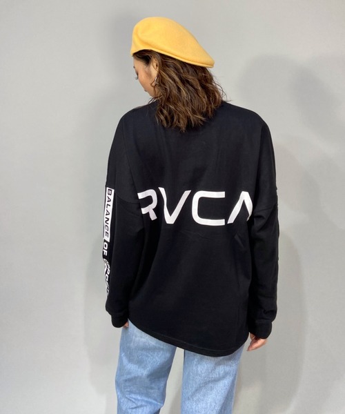 RVCA(ルーカ)の「RVCA/ルーカ ビッグシルエット サイドロゴテープ バックプリントロンT BB044-064(Tシャツ/カットソー・レディース・ホワイト/ブラック/イエロー・S/XS)」の9枚目の写真