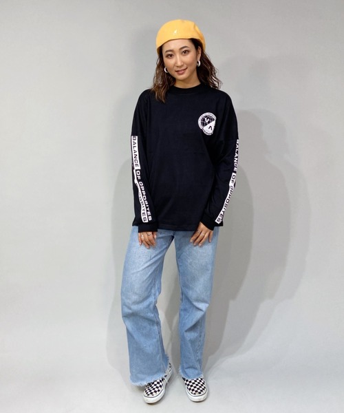 RVCA(ルーカ)の「RVCA/ルーカ ビッグシルエット サイドロゴテープ バックプリントロンT BB044-064(Tシャツ/カットソー・レディース・ホワイト/ブラック/イエロー・S/XS)」の10枚目の写真