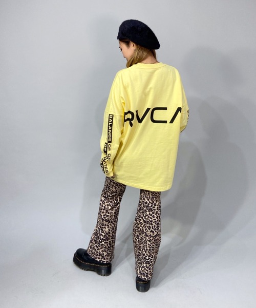 RVCA(ルーカ)の「RVCA/ルーカ ビッグシルエット サイドロゴテープ バックプリントロンT BB044-064(Tシャツ/カットソー・レディース・ホワイト/ブラック/イエロー・S/XS)」の14枚目の写真