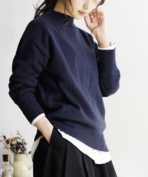 着心地なめらかニット ボトルネック