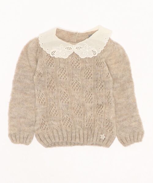 tocoto vintage / 襟付き リブニット プルオーバー