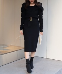 MIIA | ベルト付ニットタイトスカート(スカート)