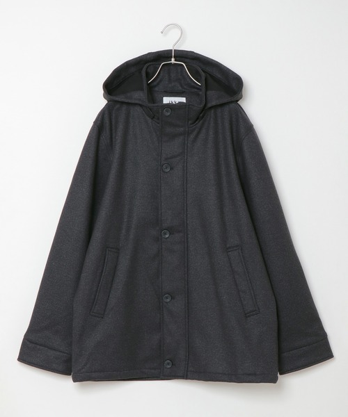 ikka(イッカ)の「ストレッチ裏フリースハーフコート(カバーオール・メンズ・ネイビー/ブラウン/グレー・S/M/L/XL)」の21枚目の写真