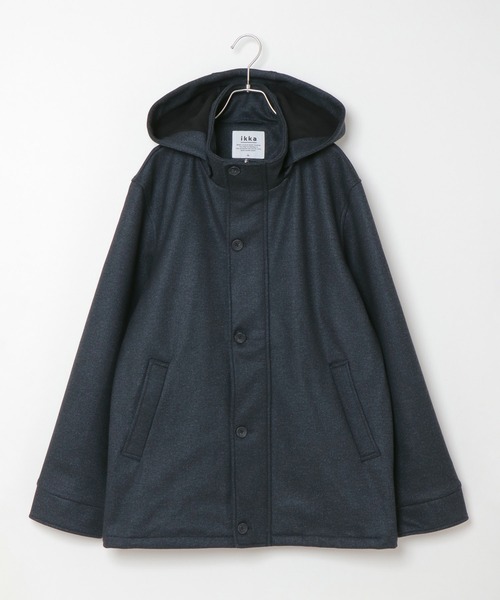 ikka(イッカ)の「ストレッチ裏フリースハーフコート(カバーオール・メンズ・ネイビー/ブラウン/グレー・S/M/L/XL)」の19枚目の写真