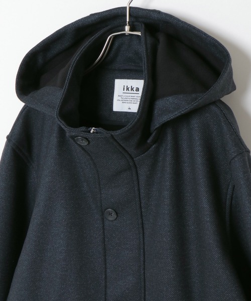 ikka(イッカ)の「ストレッチ裏フリースハーフコート(カバーオール・メンズ・ネイビー/ブラウン/グレー・S/M/L/XL)」の14枚目の写真