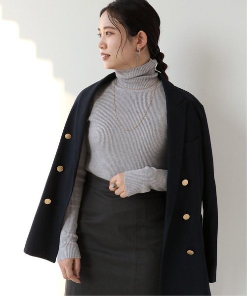 Simplicite（サンプリシテ）の「タートルリブニット*（ニット/セーター・レディース・ホワイト/ブラック/グレー/グリーン/タン/オレンジ系その他・FREE）」の20枚目の写真