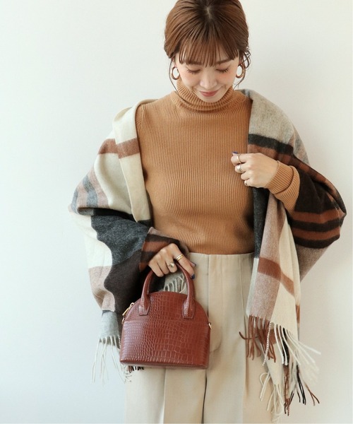 Simplicite（サンプリシテ）の「タートルリブニット*（ニット/セーター・レディース・ホワイト/ブラック/グレー/グリーン/タン/オレンジ系その他・FREE）」の15枚目の写真