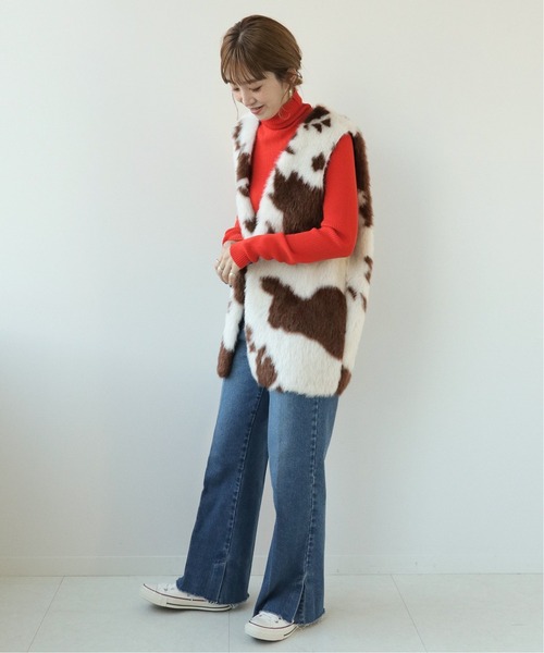 Simplicite（サンプリシテ）の「タートルリブニット*（ニット/セーター・レディース・ホワイト/ブラック/グレー/グリーン/タン/オレンジ系その他・FREE）」の22枚目の写真