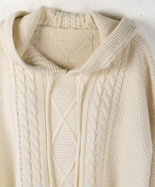 me+em select（ミームセレクト）の「【セットアップ】ボリューム袖ニットパーカー＆サイドスリットタイトスカート  SET（セットアップ・レディース・ブラック/アイボリー・FREE）」の5枚目の写真