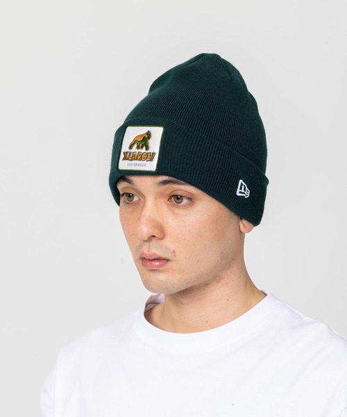XLARGE（エクストララージ）の「XLARGE×NEWERA WALKING APE CUFF BEANIE（キャップ・メンズ・ブラック/グレー/グリーン・ONE SIZE）」の3枚目の写真