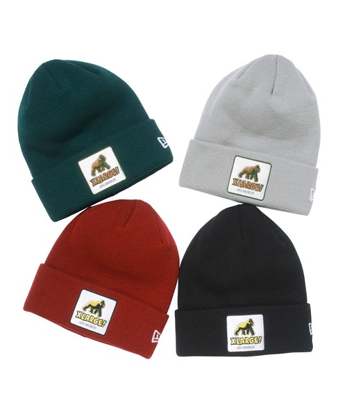 XLARGE（エクストララージ）の「XLARGE×NEWERA WALKING APE CUFF BEANIE（キャップ・メンズ・ブラック/グレー/グリーン・ONE SIZE）」の4枚目の写真