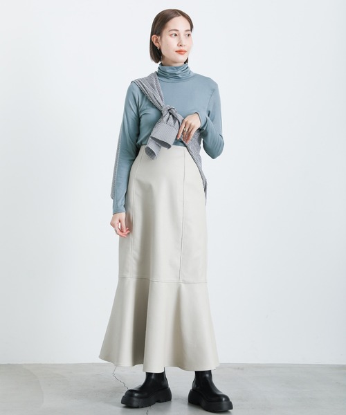 select MOCA(セレクトモカ)の「タートルストレッチトップス(Tシャツ/カットソー・レディース・ホワイト/ブラック/サックスブルー/ピンク/イエロー・FREE)」の7枚目の写真