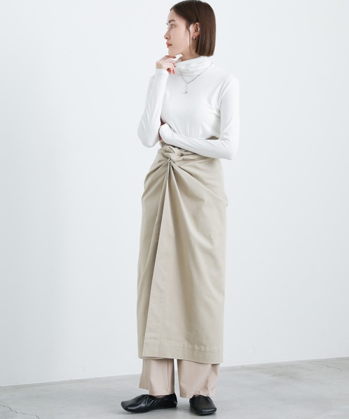 select MOCA(セレクトモカ)の「タートルストレッチトップス(Tシャツ/カットソー・レディース・ホワイト/ブラック/サックスブルー/ピンク/イエロー・FREE)」の22枚目の写真