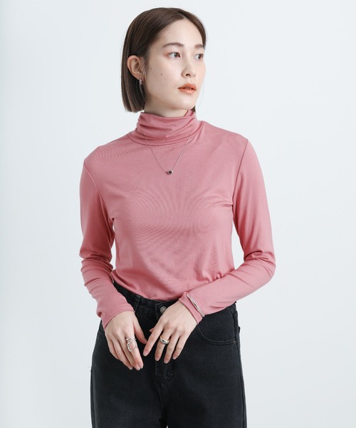 select MOCA(セレクトモカ)の「タートルストレッチトップス(Tシャツ/カットソー・レディース・ホワイト/ブラック/サックスブルー/ピンク/イエロー・FREE)」の18枚目の写真