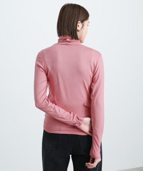 select MOCA(セレクトモカ)の「タートルストレッチトップス(Tシャツ/カットソー・レディース・ホワイト/ブラック/サックスブルー/ピンク/イエロー・FREE)」の20枚目の写真