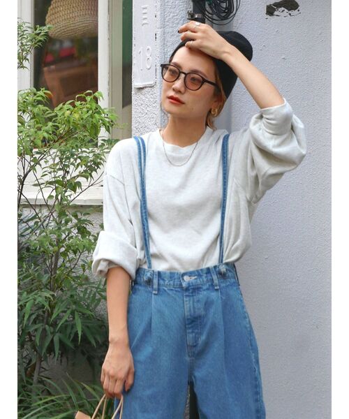 Ungrid(アングリッド)の「【WEB限定】スリーブボリュームワッフルロングスリーブTee(Tシャツ/カットソー・レディース・チャコールグレー/オレンジ/パープル系その他3/オフホワイト/アイボリー/グリーン/ブラック/イエロー/ブルー/ピンク/ミント/ライトイエロー・FREE)」の16枚目の写真