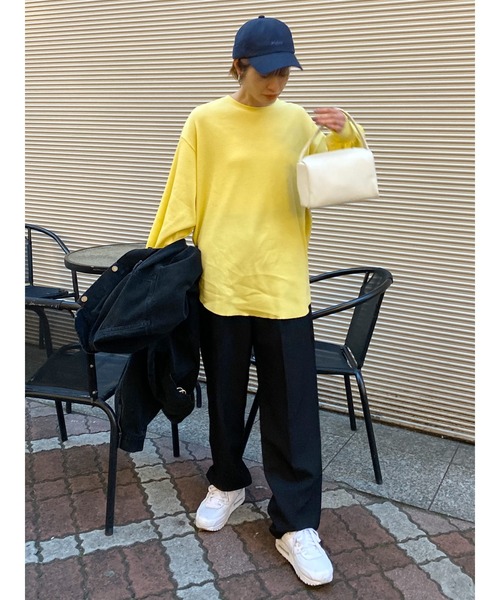 Ungrid(アングリッド)の「【WEB限定】スリーブボリュームワッフルロングスリーブTee(Tシャツ/カットソー・レディース・チャコールグレー/オレンジ/パープル系その他3/オフホワイト/アイボリー/グリーン/ブラック/イエロー/ブルー/ピンク/ミント/ライトイエロー・FREE)」の14枚目の写真