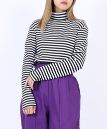 PUNYUS | ボーダーハイネックロンT(Tシャツ/カットソー)