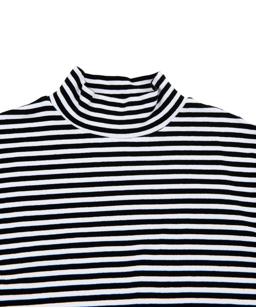 PUNYUS(プニュズ)の「ボーダーハイネックロンT(Tシャツ/カットソー・レディース・ホワイト・1/2/4/3)」の6枚目の写真