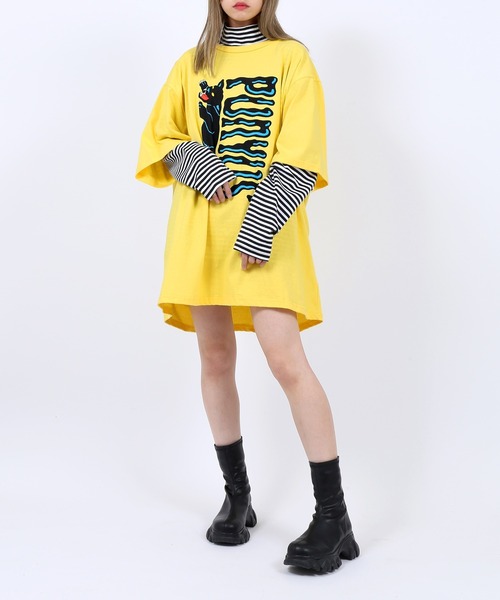 PUNYUS(プニュズ)の「ボーダーハイネックロンT(Tシャツ/カットソー・レディース・ホワイト・1/2/4/3)」の5枚目の写真