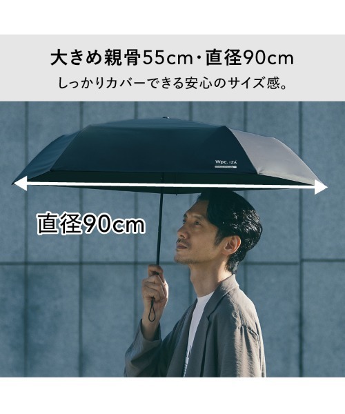 IZA（イーザ）の「完全遮光 IZA【Light＆Slim】 軽量 日傘 折りたたみ 晴雨兼用 Wpc.（折りたたみ傘・メンズ・ブラック/ネイビー/グレー/オフホワイト/ベージュ/ブラウン/シルバー/ホワイト×ブラック/ベージュ系その他/ホワイト×ライトグレー・FREE）」の22枚目の写真