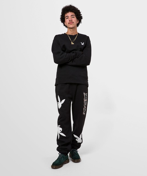 PLAYBOY(プレイボーイ)の「PLAYBOY RABBIT HEAD FLEECE PANT / HUF スウェットパンツ 【PLAYBOY】 コラボ(スウェットパンツ・メンズ・ブラック/ヘザーグレー・X-LARGE/LARGE/MEDIUM)」の5枚目の写真